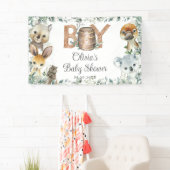 Banderoles Rustic Australian Animaux Garçon Baby shower fond (En situation)