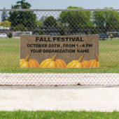 Banderoles Rustic Burlap et Citrouille Fall Festival (En situation)