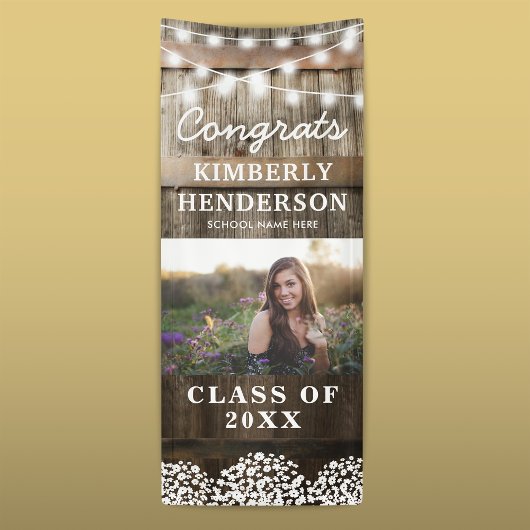 Banderoles Rustic Country 2023 Graduation Photo Door