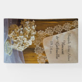 Banderoles Rustic Country Lace Barn Mariage (Horizontal)