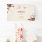 Banderoles Rustic Floral Automne Mariage de automne Bienvenue (En situation)