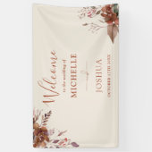 Banderoles Rustic Floral Automne Mariage de automne Bienvenue (Vertical)