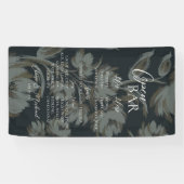 Banderoles Rustic Floral Bar Menu Wedding Reception Decor (Horizontal)
