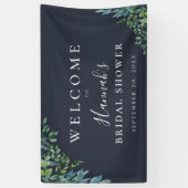Banderoles Rustic Forest Foliing Navy Blue Party (Vertical)