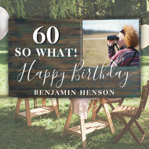 Banderoles Rustic Funny 60 Alors Quelle 60e fête d'anniversa