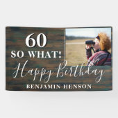 Banderoles Rustic Funny 60 Alors Quelle 60e fête d'anniversai (Horizontal)