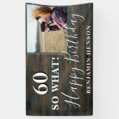 Banderoles Rustic Funny 60 Alors Quelle 60e fête d'anniversai (Vertical)