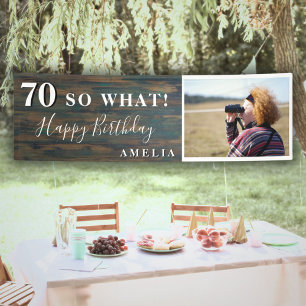 Banderoles Rustic Funny 70 Alors Quelle fête de 70e annivers