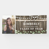 Banderoles Rustic Green 2025 Graduation Photo (Horizontal)