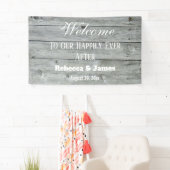 Banderoles Rustic Heureux Après Un Mariage campagnard Accueil (En situation)