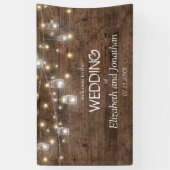 Banderoles Rustic Mason Jar String Lights Mariage Bienvenue (Vertical)