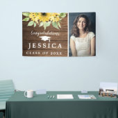 Banderoles Rustic Sunflower Graduate Photo Party (Salon professionnel)