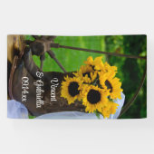 Banderoles Rustic Sunflowers and Cowboy Boots (Horizontal)