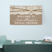 Banderoles Rustique Burlap, dentelle et Fête des mariées de p (Salon professionnel)