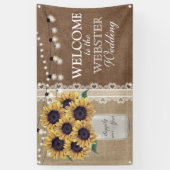 Banderoles Rustique Burlap Grange Mariage Sunflower Mason Jar (Vertical)