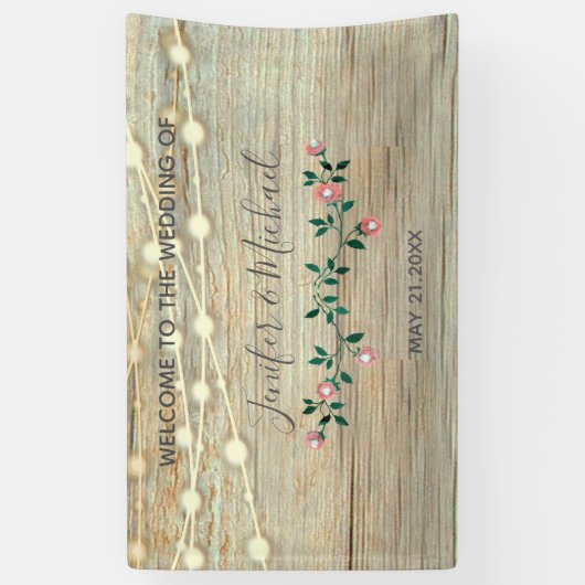 Banderoles Rustique élégant lampadaire en bois rose (Vertical)