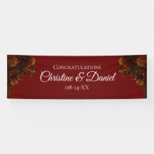 Rustique Orange Red Fall Élégant Mariage gothique