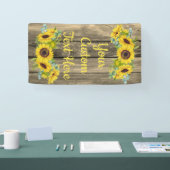 Banderoles Rustique Tournesol Anniversaire de la fête de la p (Salon professionnel)