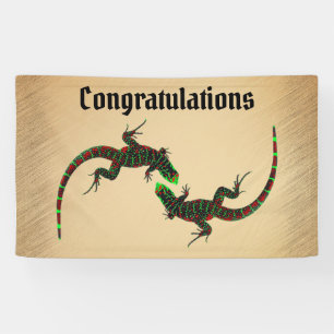 Banderoles Rustique Yin Yang Lizards