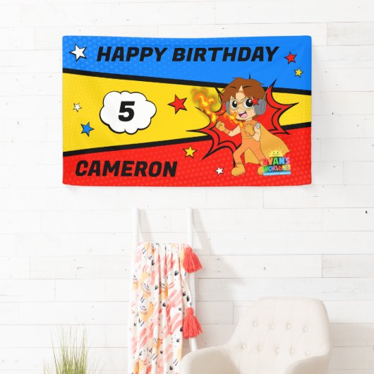 Banderoles Ryan's World Birthday (En situation)