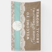 Banderoles Sable Dollar Beach Fête des mariées - Turquoise (Vertical)