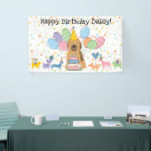 Banderoles Sable Tibétain Terrier Chien fête d'anniversaire (Salon professionnel)