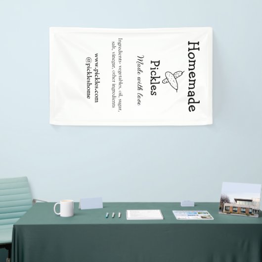 Banderoles Sachets maison faits avec amour ajouter texte site (Salon professionnel)