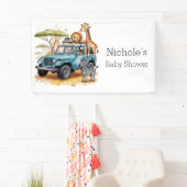 Banderoles Safari Adventure Boy Baby shower (En situation)