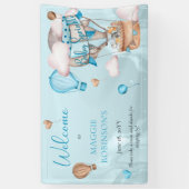 Banderoles Safari Animaux Ballons Bleu Garçon Bébé Sprinkel (Vertical)