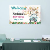 Banderoles Safari Animaux Conduire Par Baby shower BIENVENUE (Salon professionnel)