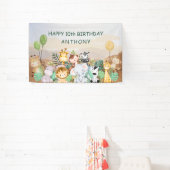 Banderoles Safari Bébé Animaux Anniversaire (Insitu)