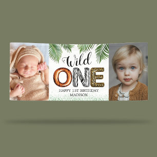 Banderoles Safari Jungle Wild One 1er Anniversaire Photo