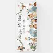 Banderoles Safari Party Animaux Anniversaire (Vertical)