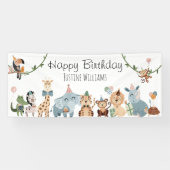 Banderoles Safari Party Animaux Anniversaire (Horizontal)