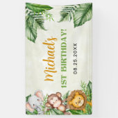 Banderoles Safari Wild Un Anniversaire (Vertical)