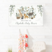 Banderoles Sage Green Animaux australiens Neutral Baby Welcom (En situation)