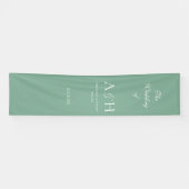 Banderoles Sage Green Fabric Wedding Welcome Banner (Horizontal)