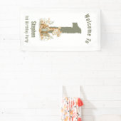 Banderoles Sage Green Giraffe Joyeux 1er anniversaire (Insitu)