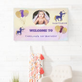 Banderoles Sagittaire Aquarelle 1er Anniversaire | Panneau Ph (En situation)