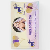 Banderoles Sagittaire Aquarelle 1er Anniversaire | Panneau Ph (Vertical)