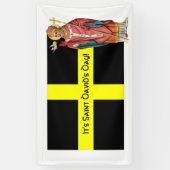 Banderoles Saint David du Pays de Galles (P 001) et son drape (Vertical)
