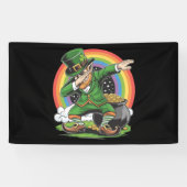 Banderoles Saint-Patrick Farfouillant Leprechaun Danse Dab  (Horizontal)