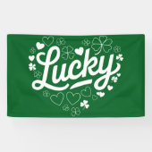 Banderoles Saint Patrick's Day Heart Lucky Clover Shamrock (Horizontal)