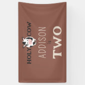 Banderoles Saint Vache 2e anniversaire de la ferme Animal Par (Vertical)