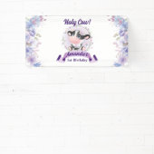 Banderoles Saint Vache Floral 1er anniversaire fête (Insitu)