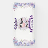 Banderoles Saint Vache Floral 1er anniversaire fête (Verticale)