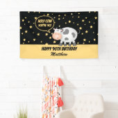 Banderoles Saint Vache Vous êtes 90 Mignonne Mignonne Joyeux (En situation)