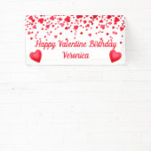 Banderoles Saint-Valentin Coeurs de Confetti Rouge (Insitu)