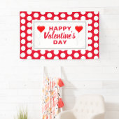 Banderoles Saint Valentin Coeurs rouges Chiffres blancs (En situation)