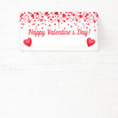 Banderoles Saint Valentin Rouge Motif des Coeurs Confetti (Insitu)